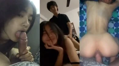 Cute Slim Girl Blowjob and Doggy Style Sex Viral Video