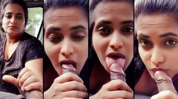 Desi Bhabhi Blowjob in Car Sucking his Huge Dick HD Video