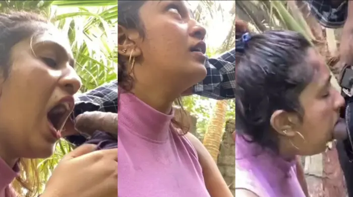 Sri lankan Young Couple Blowjob Outdoor Viral Video