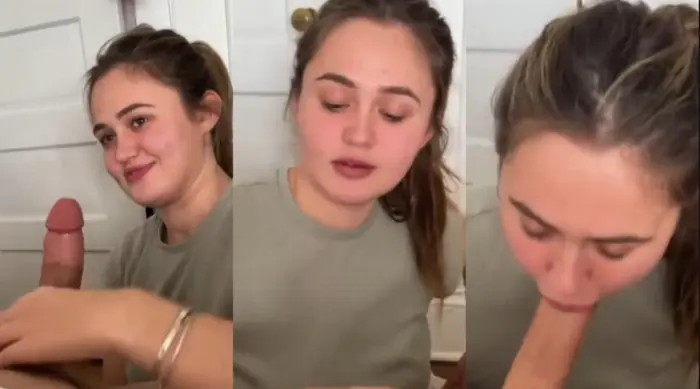 Cute Sexy Babe Sucking Big Cock Viral Video