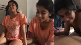 Super Cute Mallu Teen GF Sucking Hard Viral Video